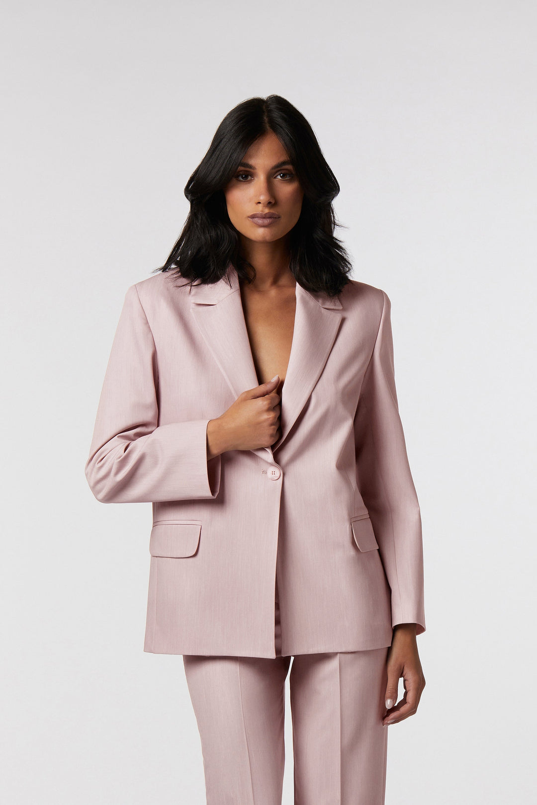 Blazer Asolo Oblise in crêpe fluido, colore rosa