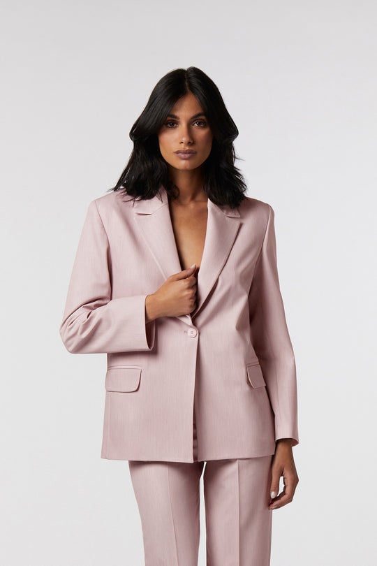 Blazer Asolo Oblise in crêpe fluido, colore rosa