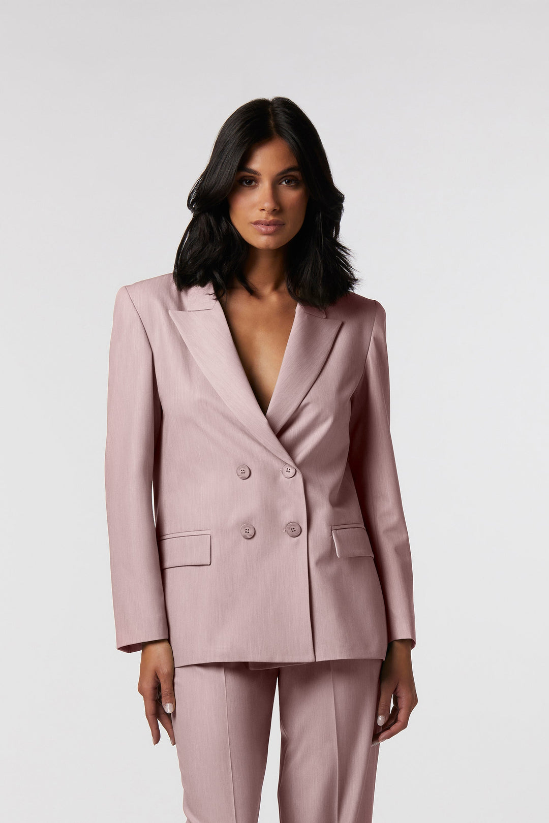Blazer Asolo Oblise in crêpe fluido, colore rosa