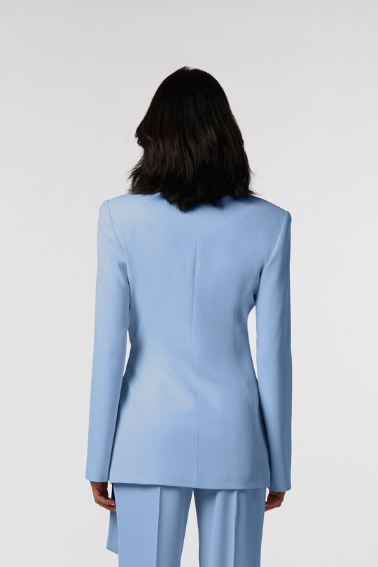 Blazer Todi Oblise in raso opaco, colore cielo