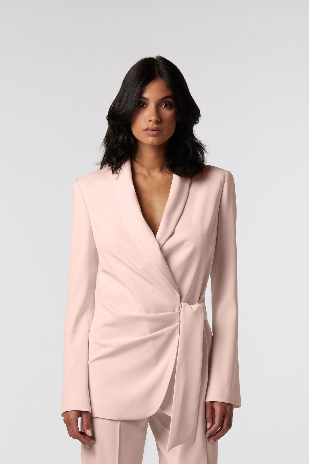 Blazer Todi Oblise in raso opaco, colore rosa