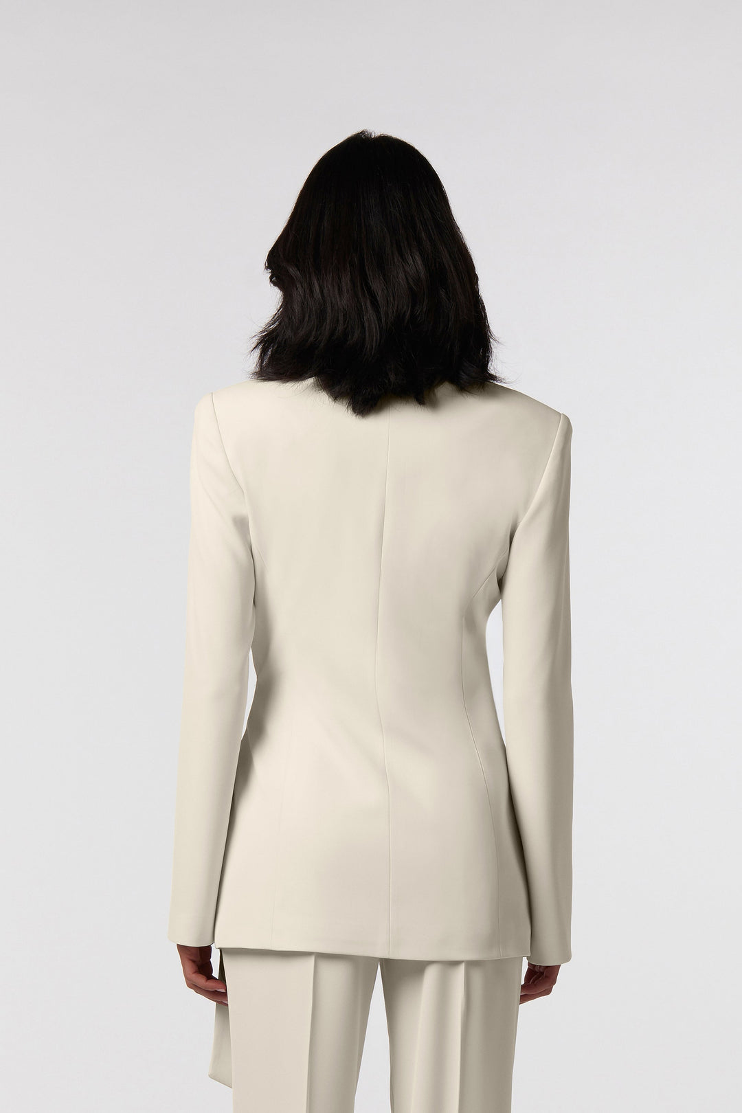 Blazer Todi Oblise in raso opaco, colore avorio