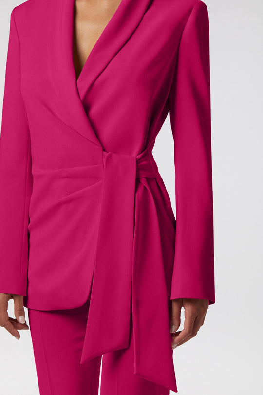 Blazer Todi Oblise in raso opaco, colore magenta