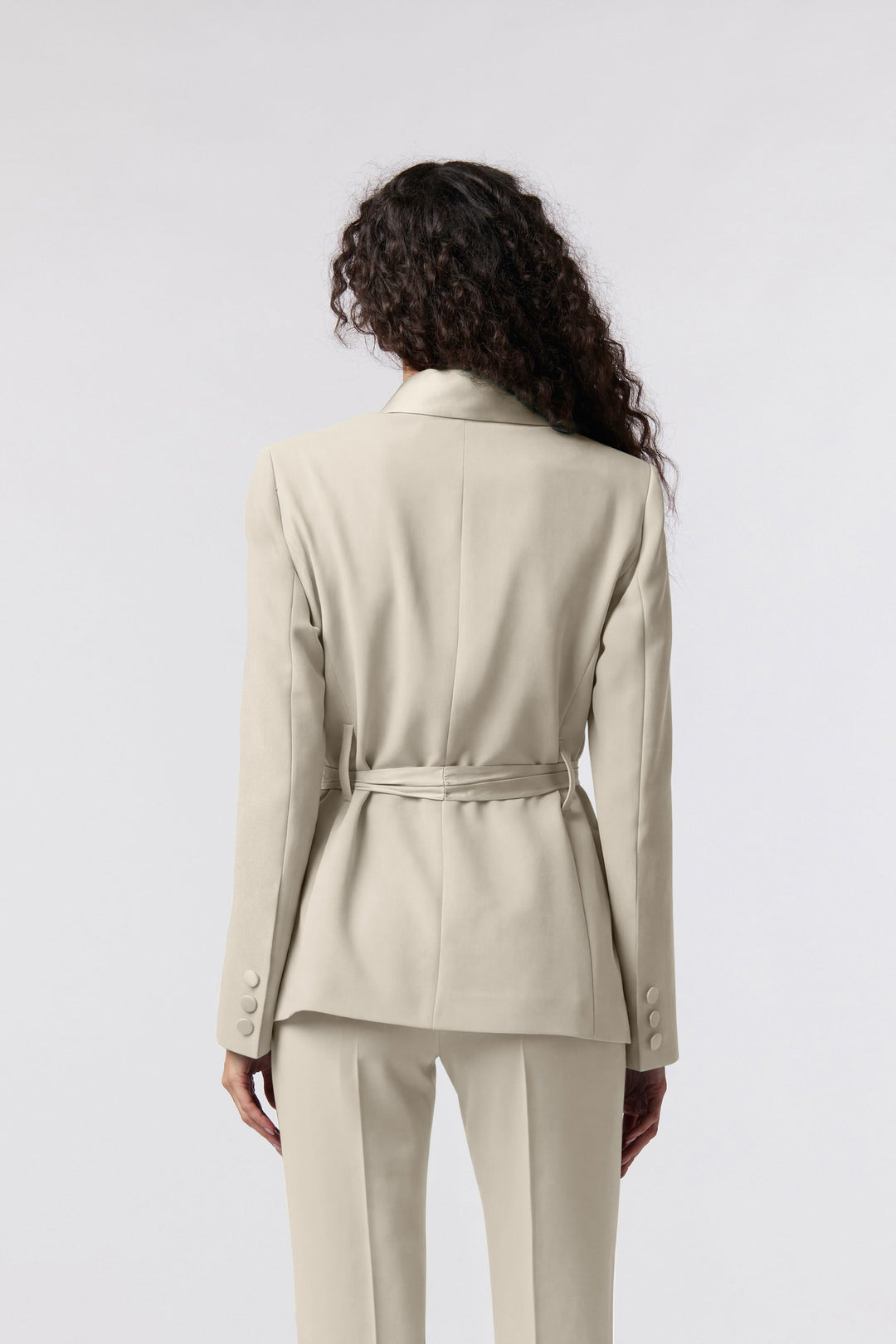 Blazer Todi Oblise in raso opaco, colore avorio