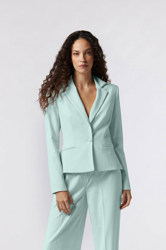 Blazer Todi Oblise in raso opaco, colore acqua