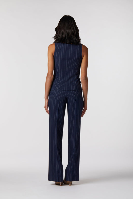 Coordinato Maratea Oblise in gessato milano, colore blu
