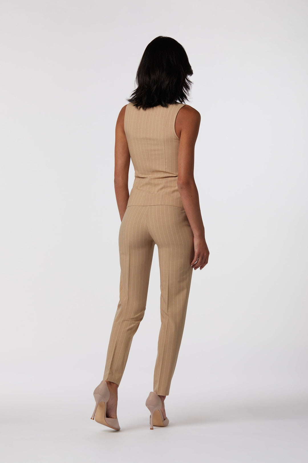 Coordinato Maratea Oblise in gessato milano, colore beige