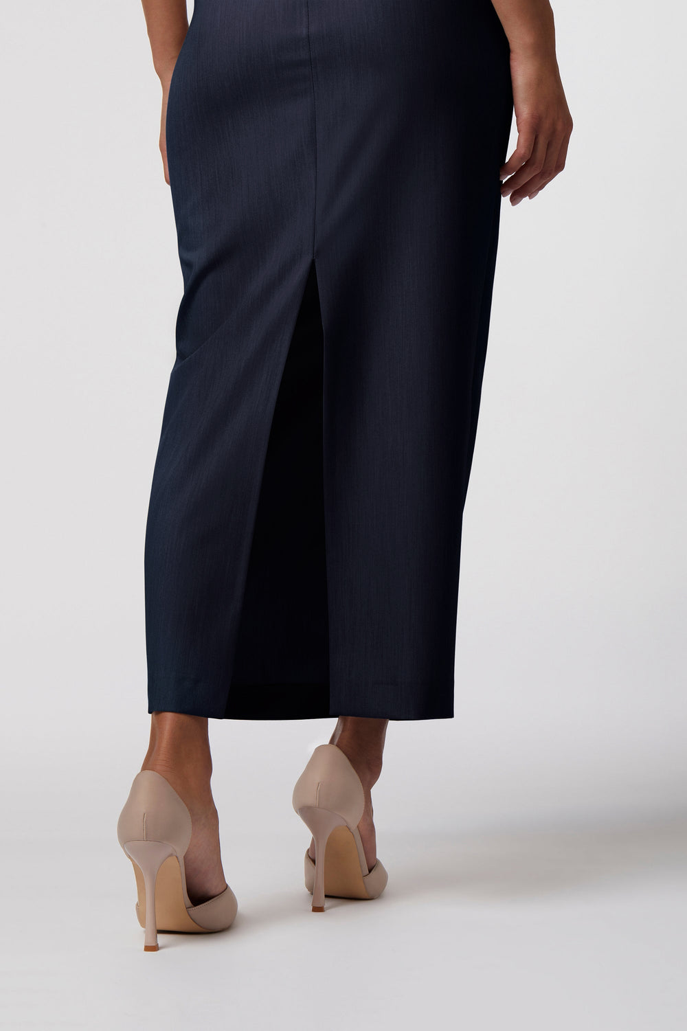 Coordinato Tropea Oblise in crêpe fluido, colore blu navy