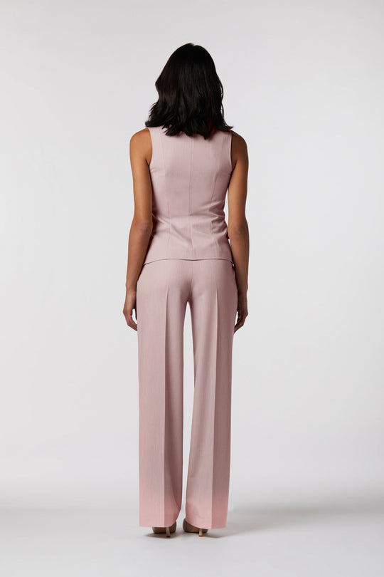 Coordinato Tropea Oblise in crêpe fluido, colore rosa