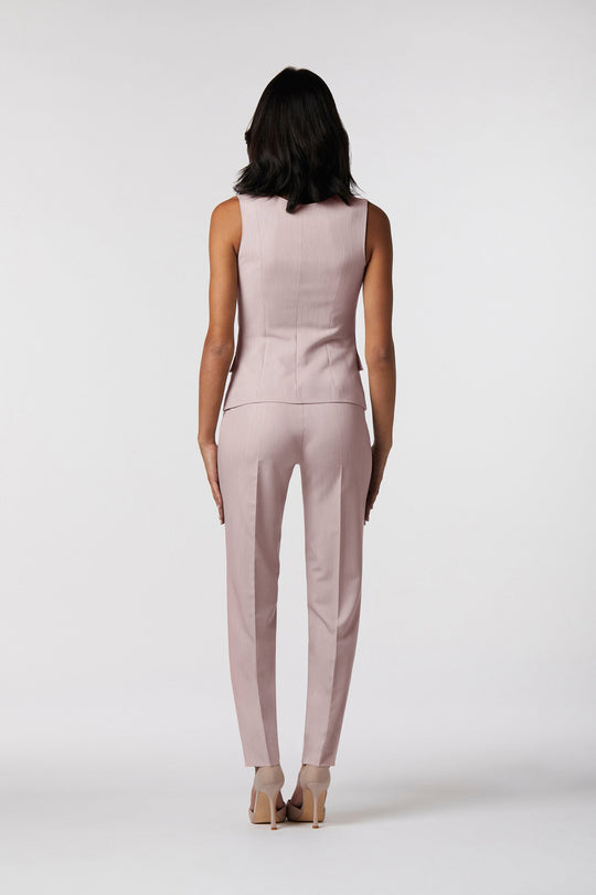 Coordinato Tropea Oblise in crêpe fluido, colore rosa