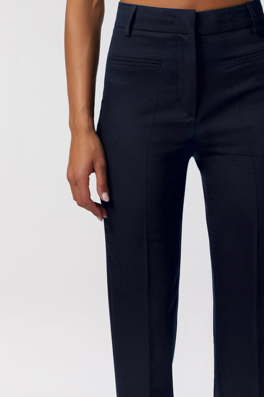 Coordinato Tropea Oblise in crêpe fluido, colore blu navy