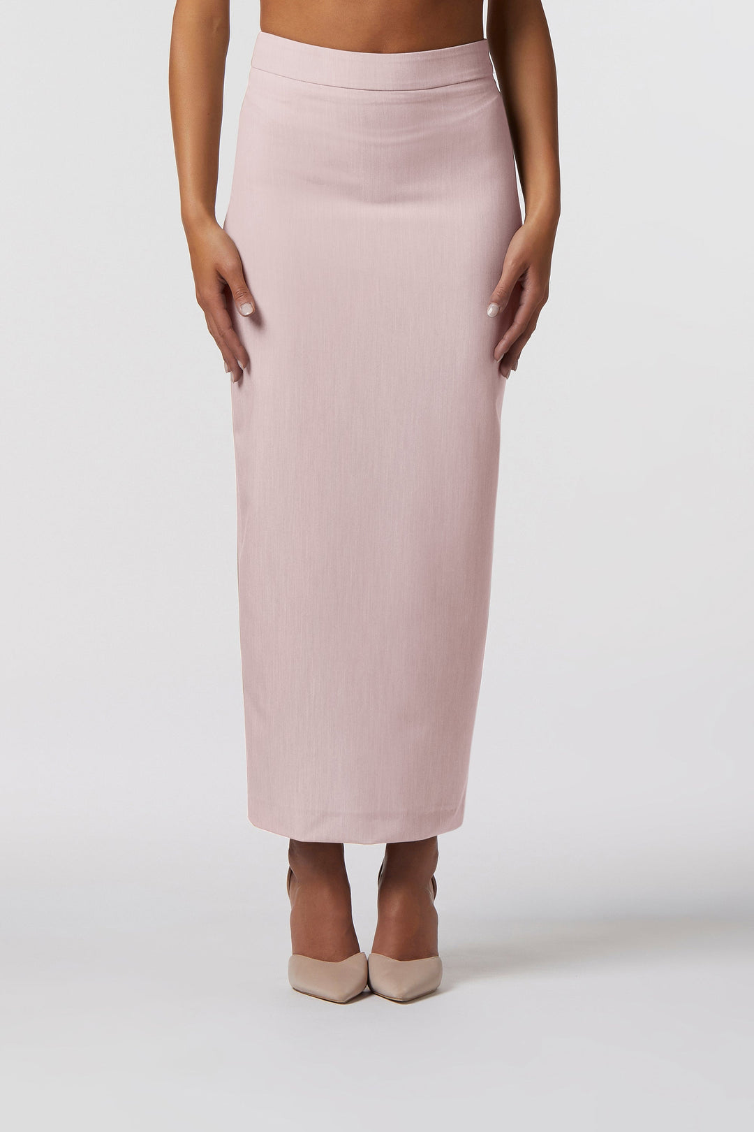 Gonna Otranto Oblise in crêpe fluido, colore rosa