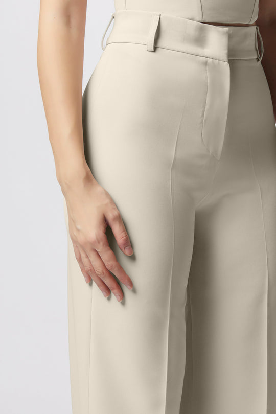 Tailleur Cortona Oblise in lana stretch, colore avorio