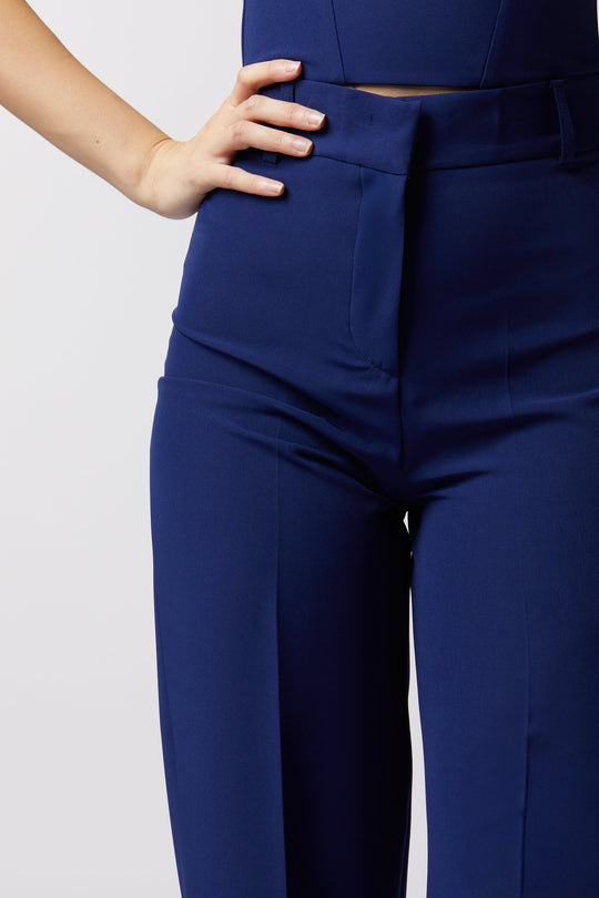 Tailleur Cortona Oblise in lana stretch, colore blu