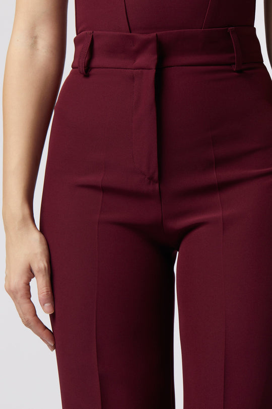 Tailleur Cortona Oblise in lana stretch, colore bordeaux