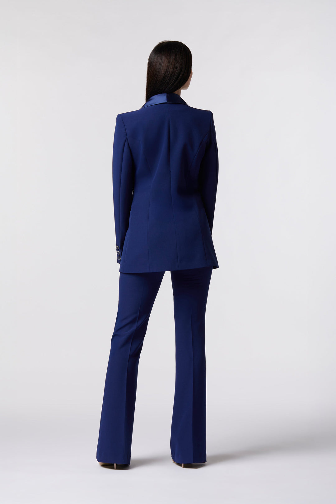 Tailleur Cortona Oblise in lana stretch, colore blu