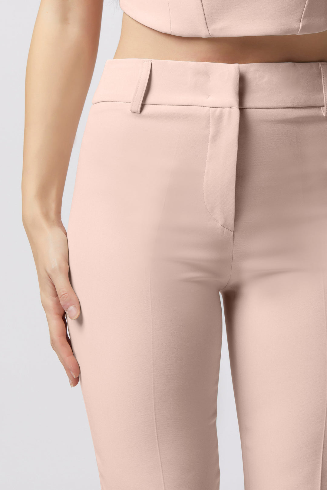 Tailleur Cortona Oblise in lana stretch, colore rosa