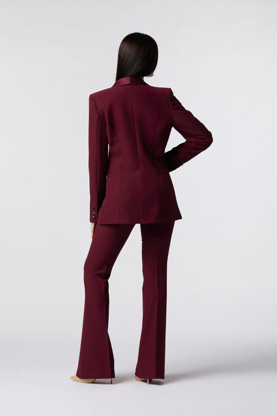 Tailleur Cortona Oblise in lana stretch, colore bordeaux