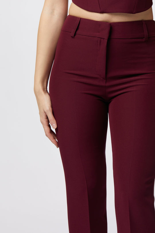 Tailleur Cortona Oblise in lana stretch, colore bordeaux