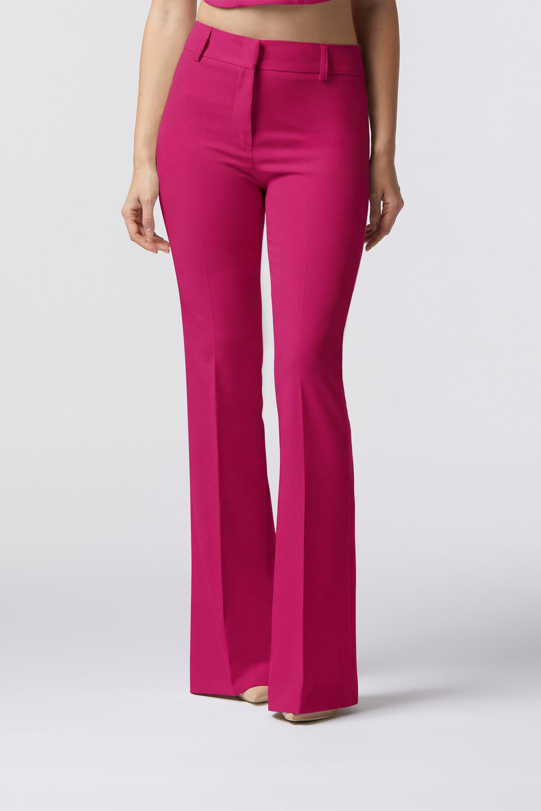 Tailleur Cortona Oblise in lana stretch, colore magenta