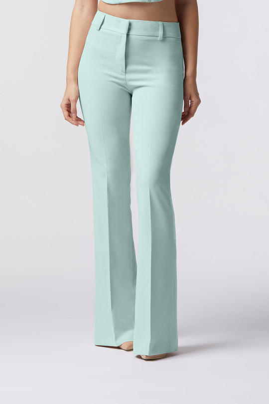 Tailleur Cortona Oblise in lana stretch, colore acqua