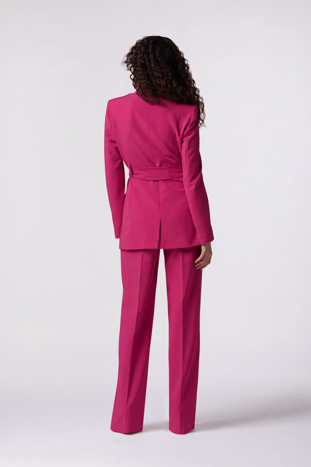 Tailleur Cortona Oblise in lana stretch, colore magenta
