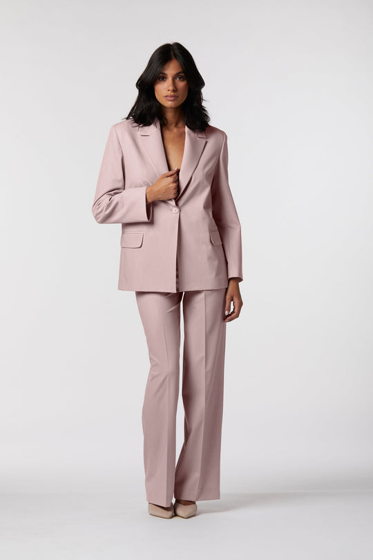 Tailleur Ostuni Oblise in crêpe fluido, colore rosa