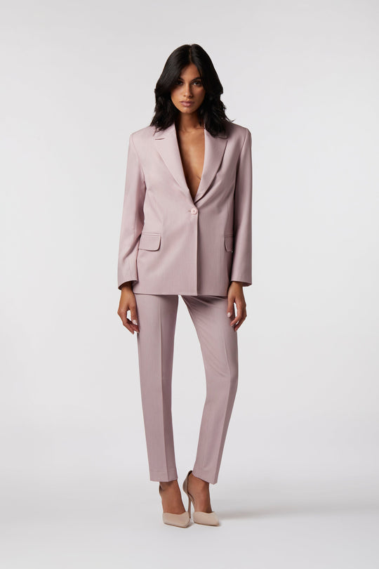 Tailleur Ostuni Oblise in crêpe fluido, colore rosa