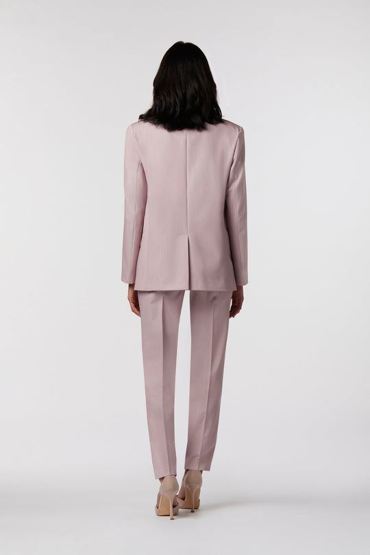 Tailleur Ostuni Oblise in crêpe fluido, colore rosa