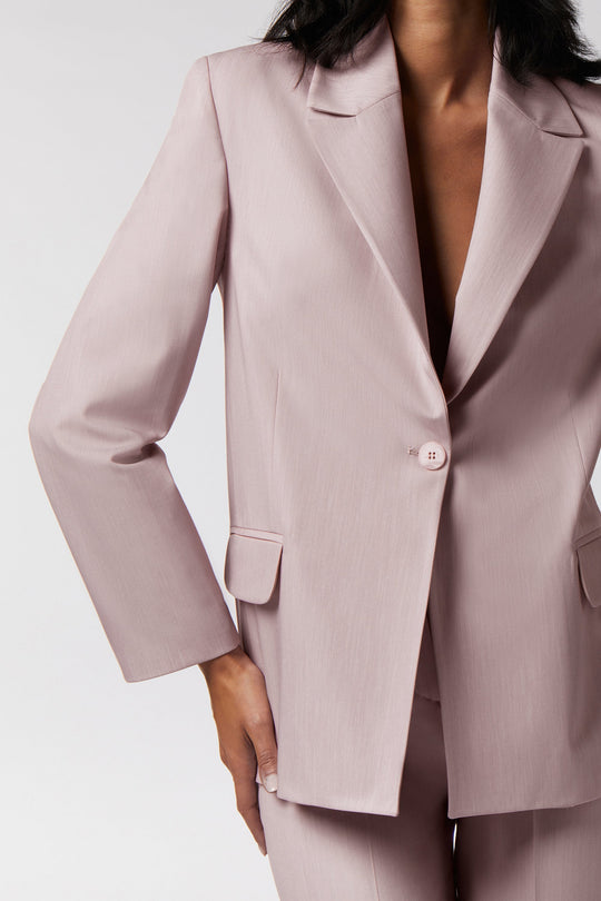Tailleur Ostuni Oblise in crêpe fluido, colore rosa