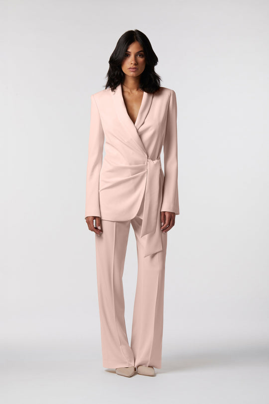 Tailleur Positano Oblise in raso opaco, colore rosa