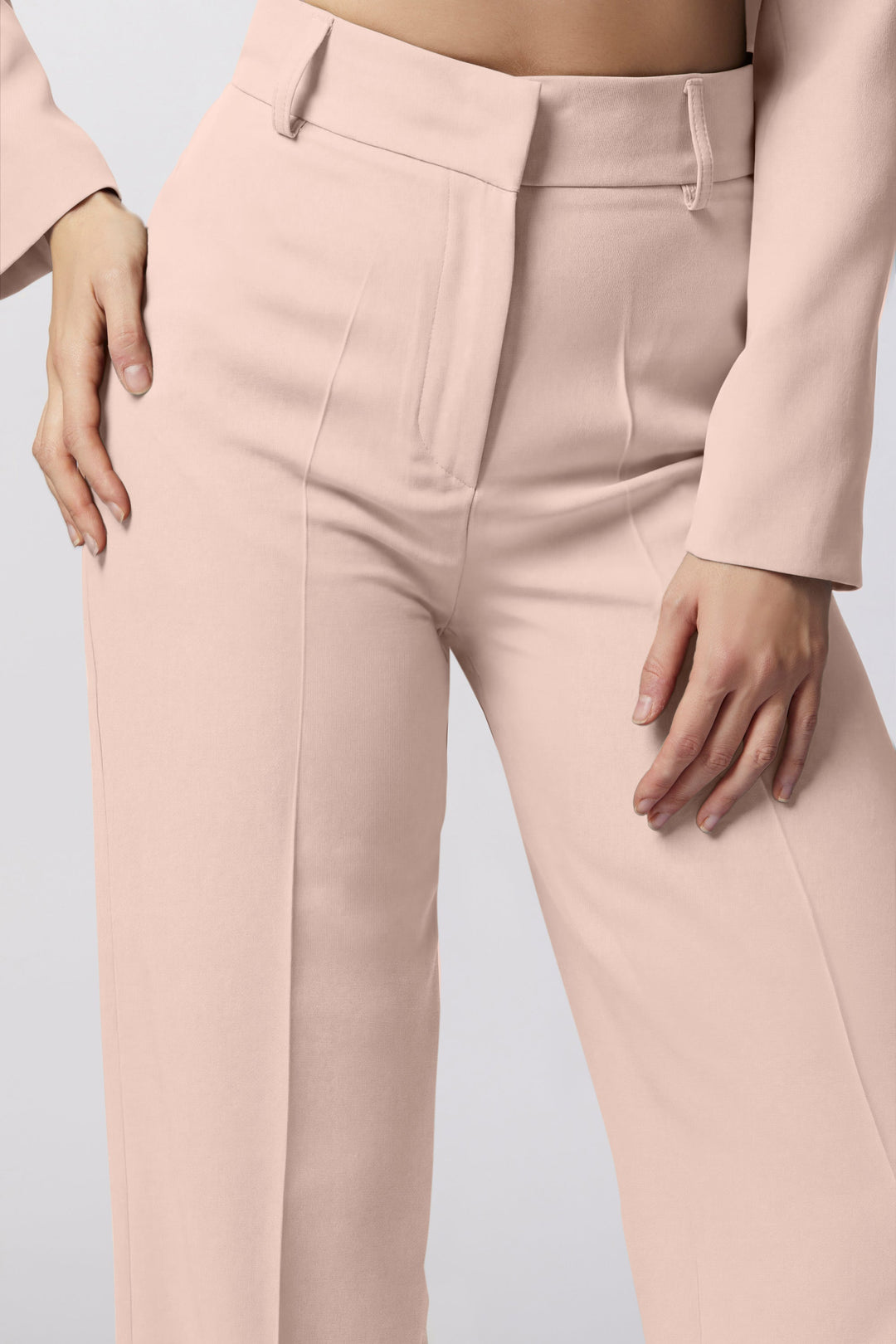 Tailleur Positano Oblise in raso opaco, colore rosa