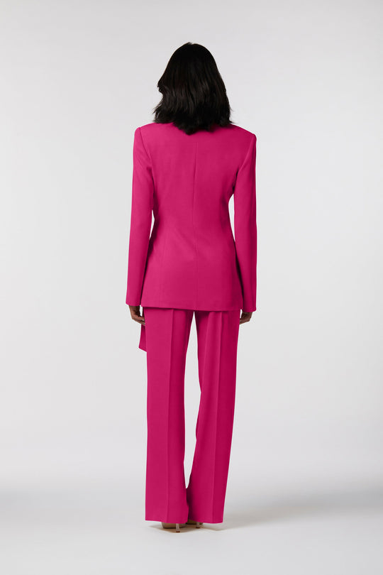 Tailleur Positano Oblise in raso opaco, colore magenta