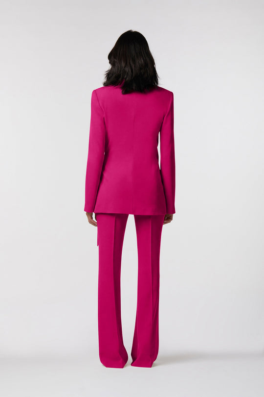 Tailleur Positano Oblise in raso opaco, colore magenta