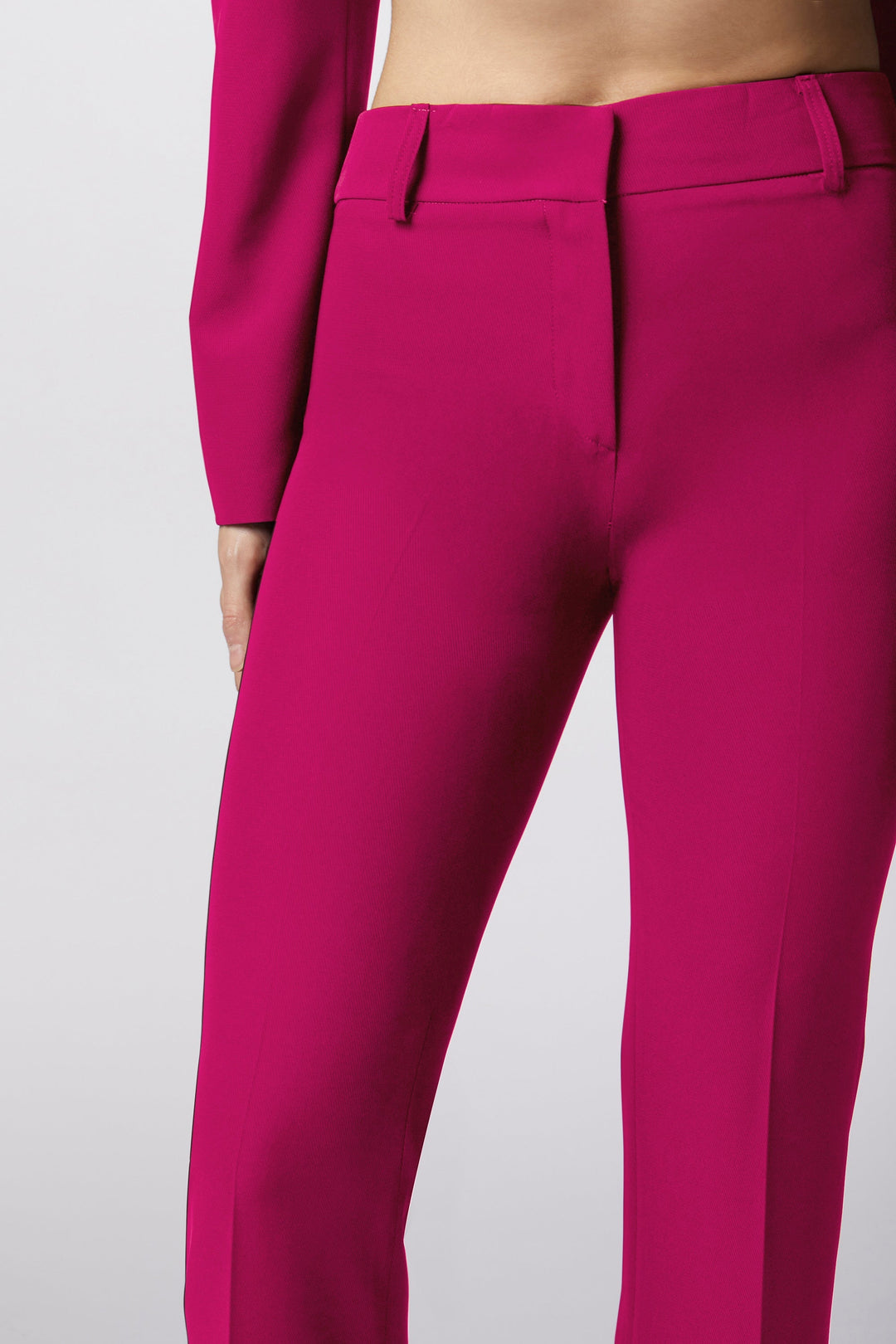 Tailleur Positano Oblise in raso opaco, colore magenta