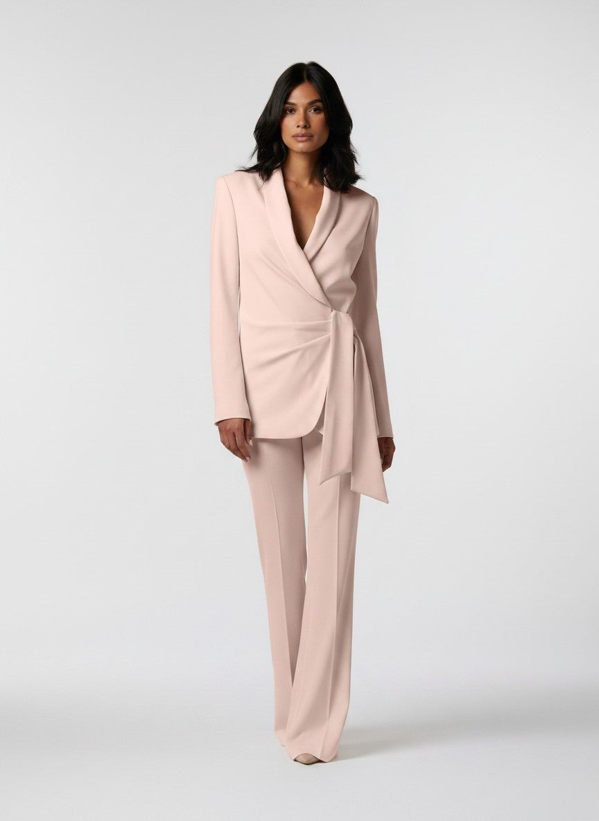 Tailleur Positano Oblise in raso opaco, colore rosa