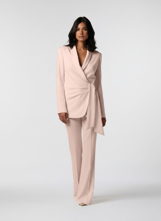 Tailleur Positano Oblise in raso opaco, colore rosa