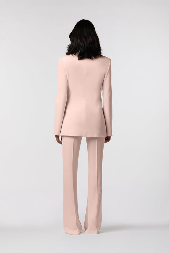 Tailleur Positano Oblise in raso opaco, colore rosa