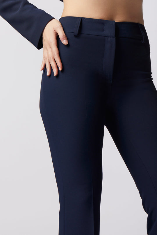 Tailleur Positano Oblise in raso opaco, colore blu