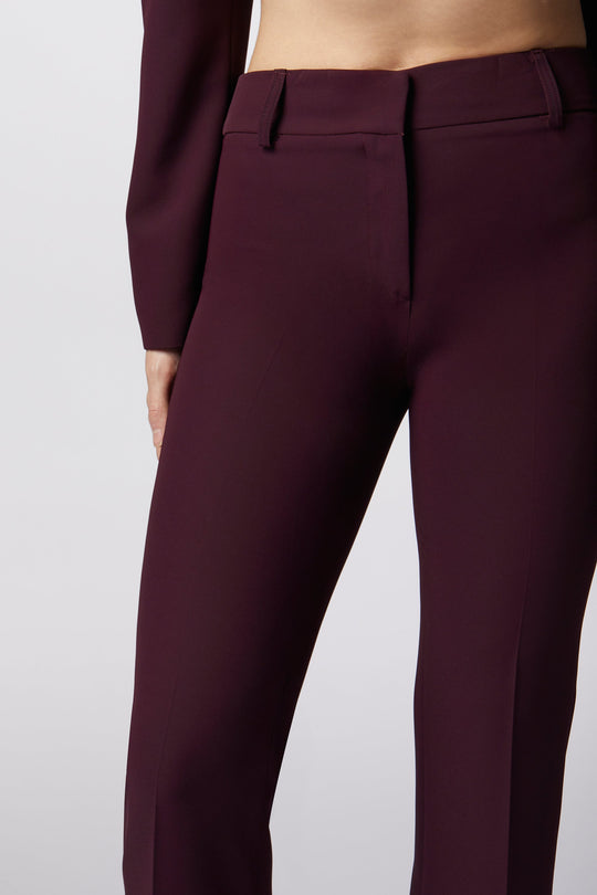 Tailleur Positano Oblise in raso opaco, colore bordeaux