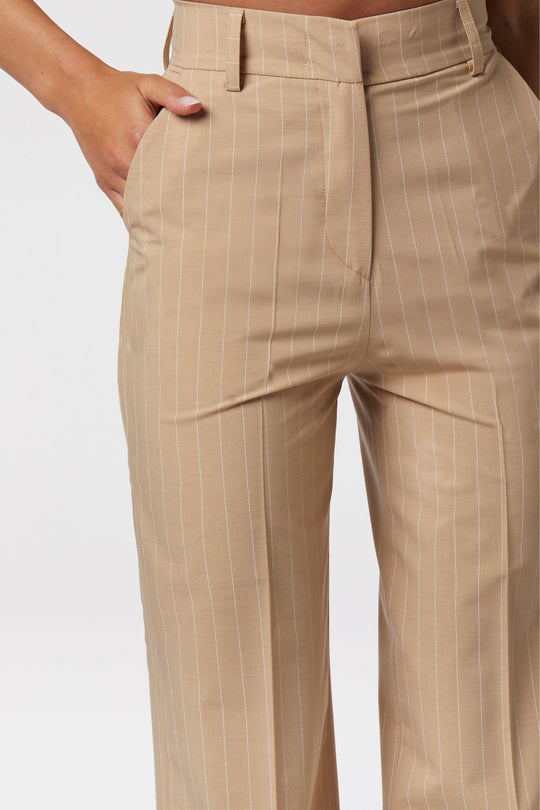 Tailleur Ravello Oblise in gessato milano, colore beige