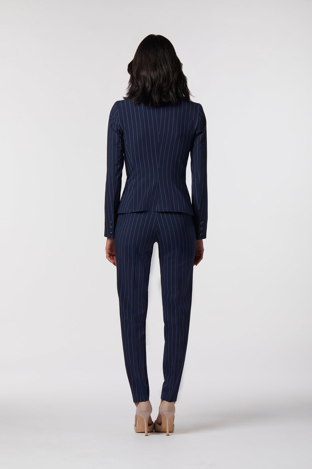 Tailleur Ravello Oblise in gessato milano, colore blu