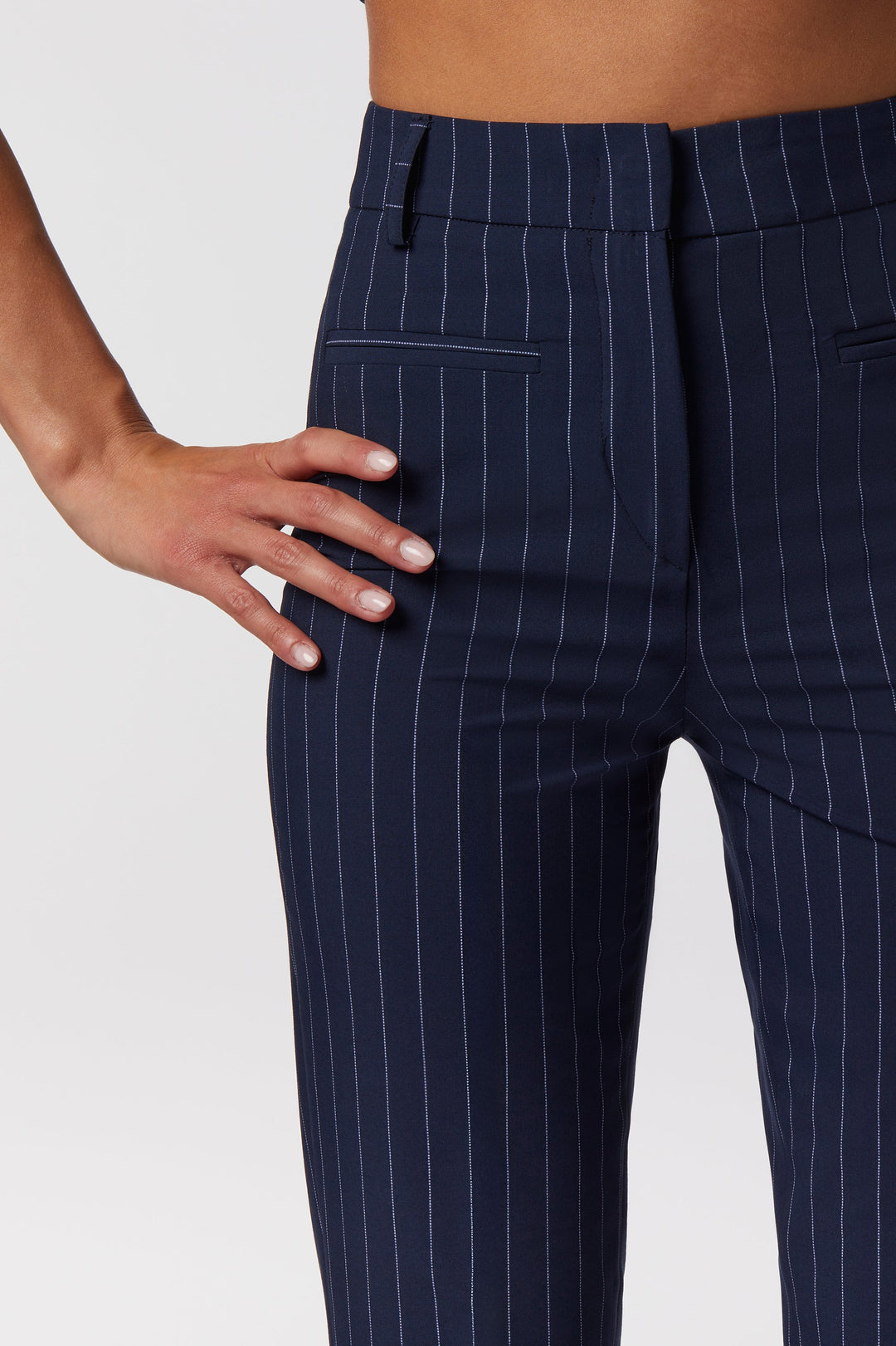 Tailleur Ravello Oblise in gessato milano, colore blu